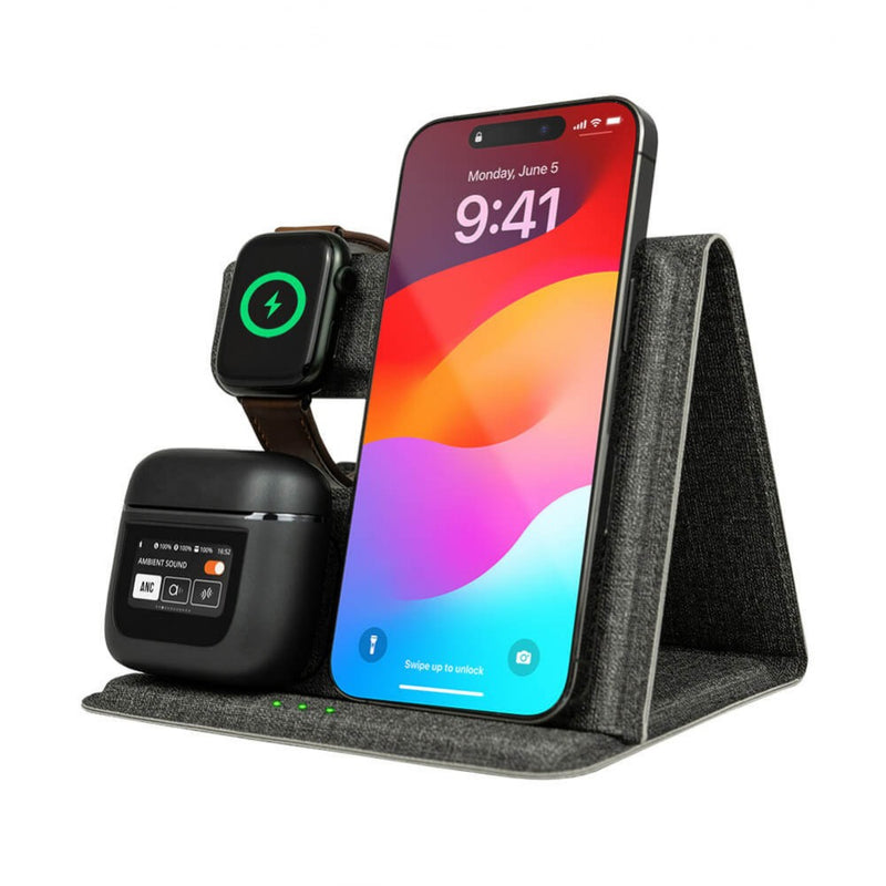 Tangelo ChargePro 3 In 1 Foldable Wireless Charger